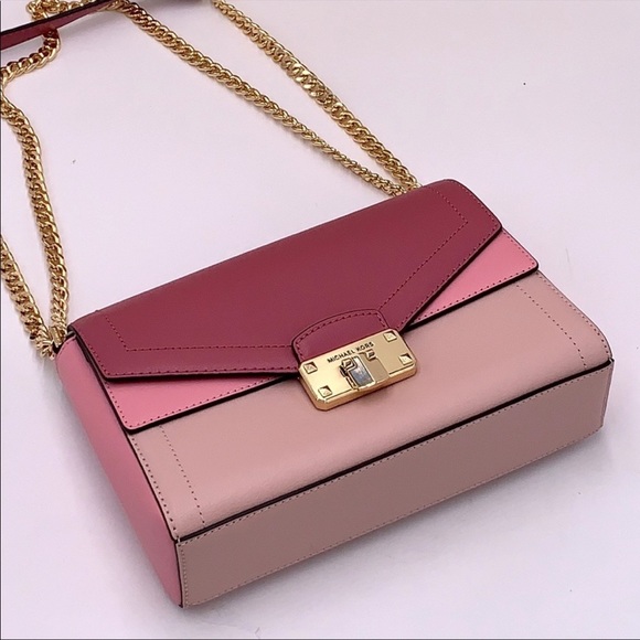 Michael Kors Kinsley Medium Flap Shoulder Bag Crossbody in Blossom Multi - Picture 7 of 15